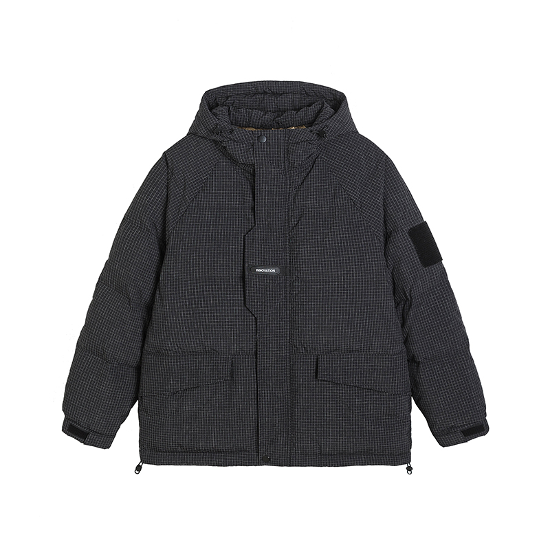 秋冬新款全面防风90白鸭绒羽绒保暖外套白底平铺户外-Y9166 M 黑色