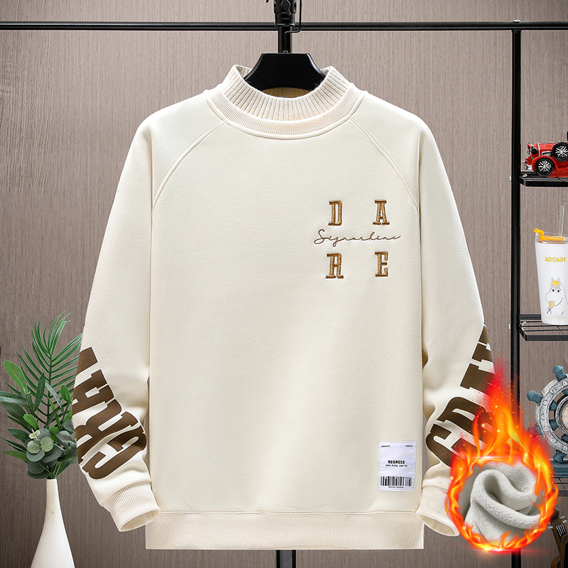 5903新款时尚百搭加绒卫衣-展架 L 米色