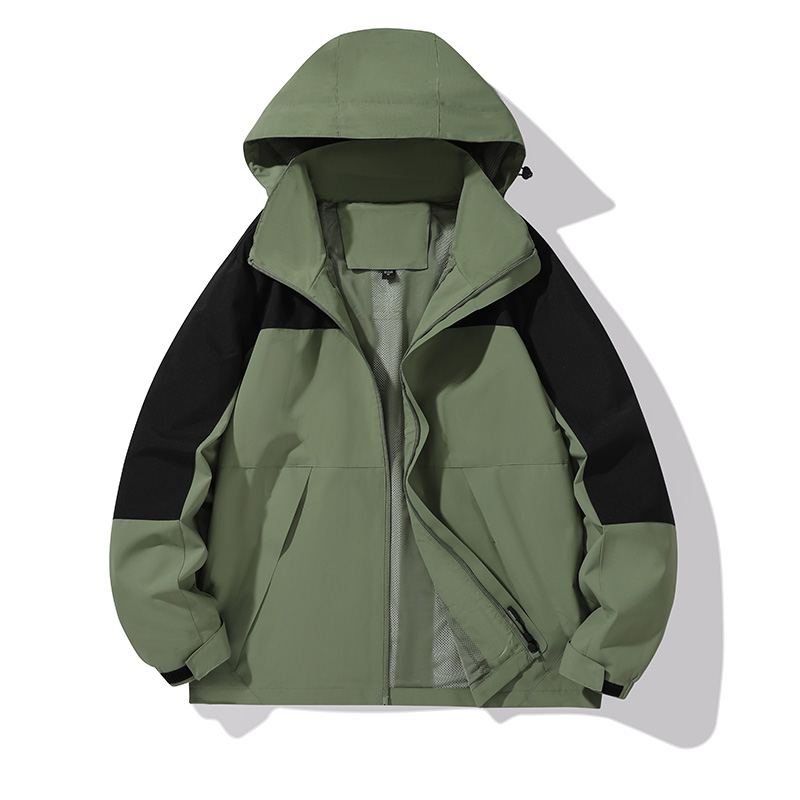 新款2023休闲潮流冲锋衣-9818-欧尚服饰 6XL 男款-浅军