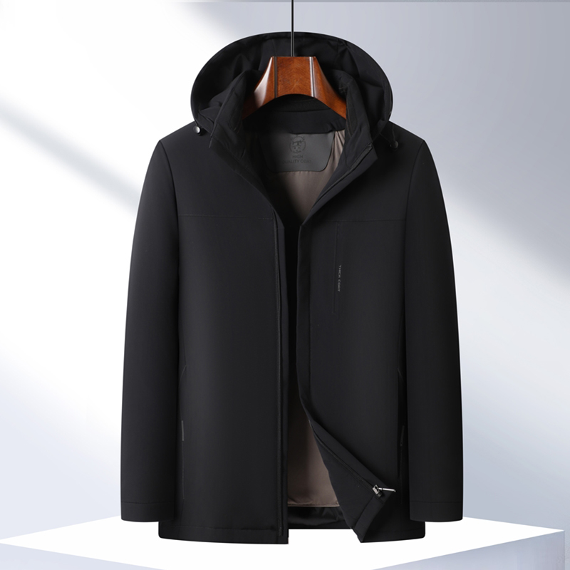 高品质可脱卸全羊毛内胆脱卸帽派克服防寒保暖冬装加厚爸爸装 M170/95-100斤 黑色