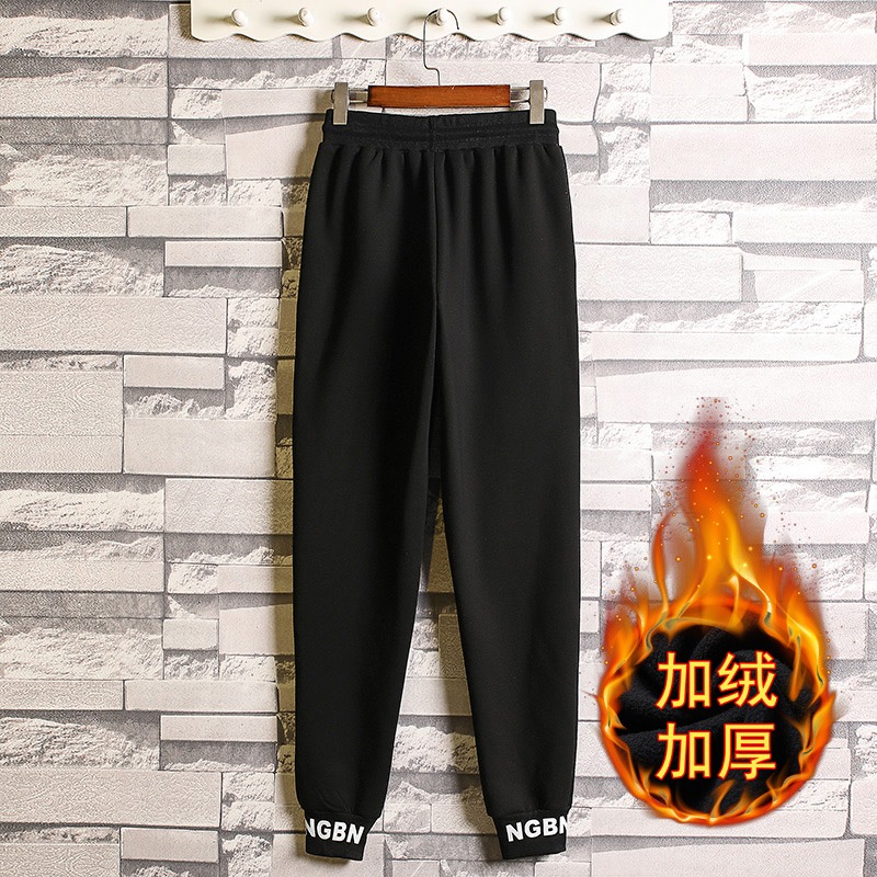 冬装款时尚休闲潮流卫裤-D3108-挂拍图 M 黑色