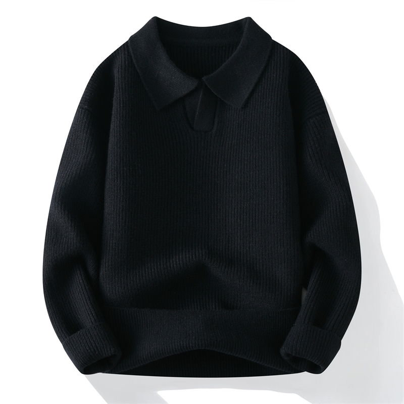 M8687男士秋冬季翻领休闲打底针织衫时尚百搭