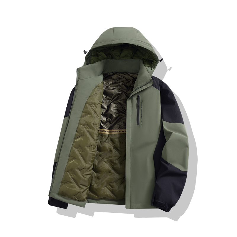 MF625518款秋冬季户外情侣款三防石墨烯冲锋衣休闲连帽外套