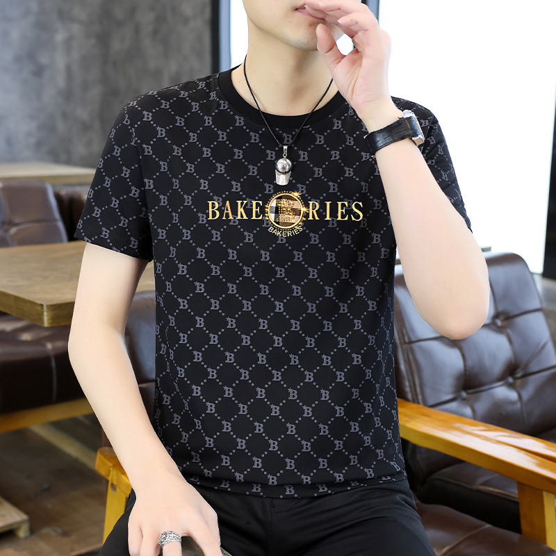 9052BAKE新款时尚印花短袖