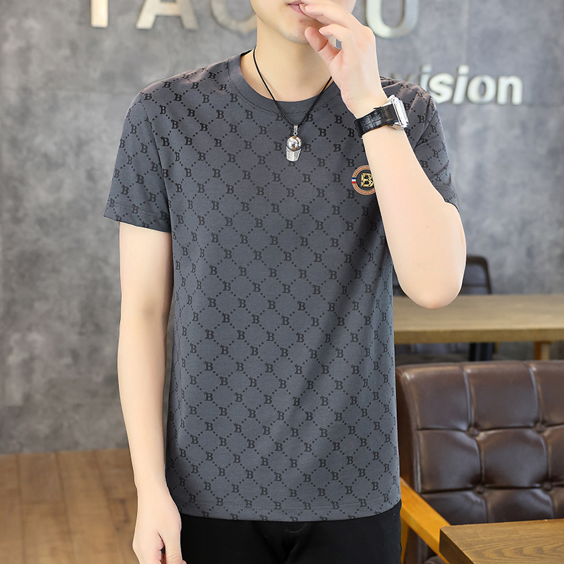9053圆圈B新款时尚印花短袖