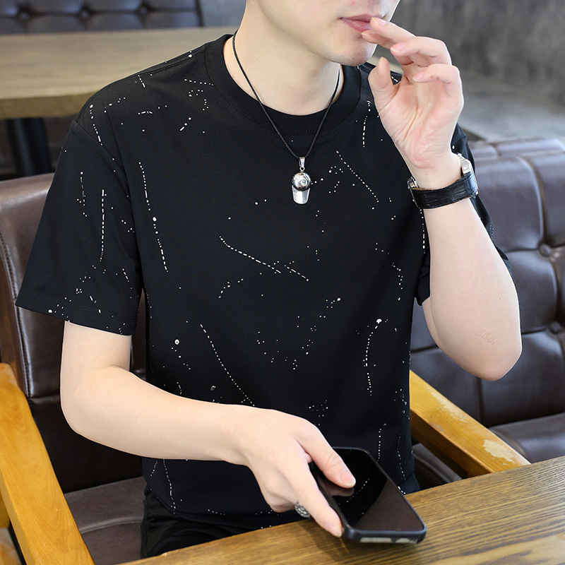 9080新款时尚印花短袖