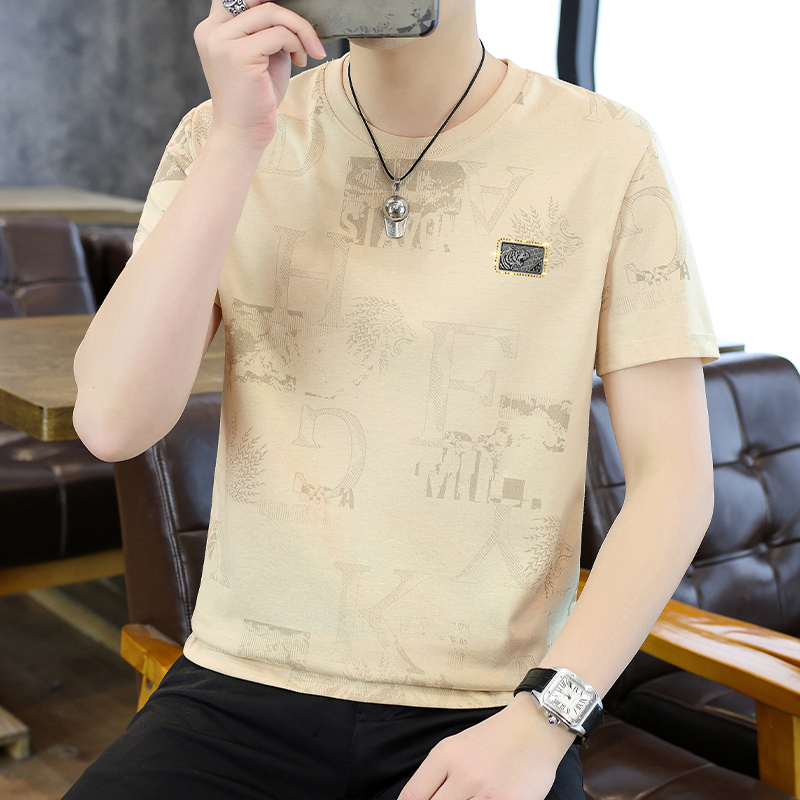 9072方形虎新款时尚印花短袖