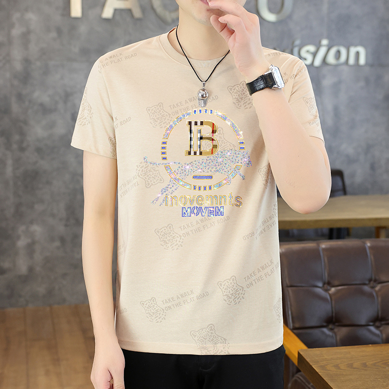 9065B豹款新款时尚印花短袖