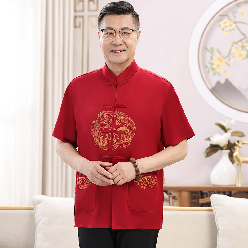 龙凤短袖款时尚情侣短袖套装 39 男款-裤子
