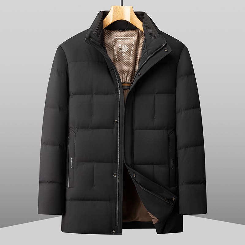 大码立领羽绒服加肥加大纯色加厚上衣