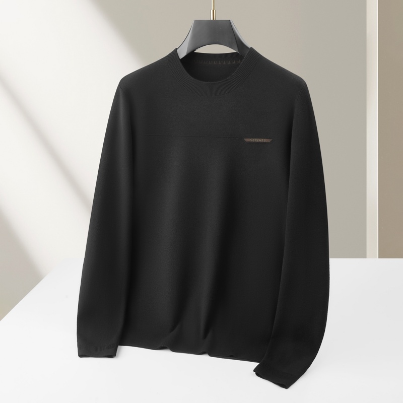 胖子秋季纯色打底毛衣男加肥加大肥佬大号圆领套头毛衣