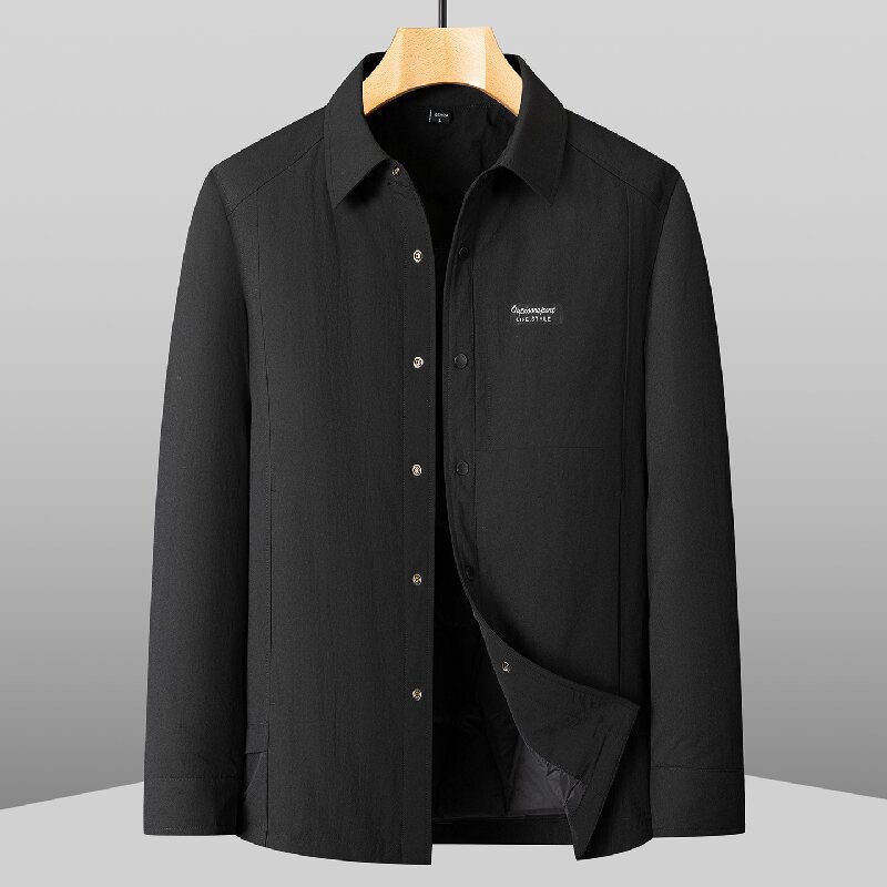 95%鹅绒服加肥加大中青年男士夹克衫商务休闲中年时尚外套