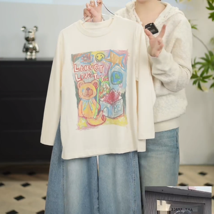 童星衣族&小熊T弯刀牛仔裤套装 120cm 小熊上衣