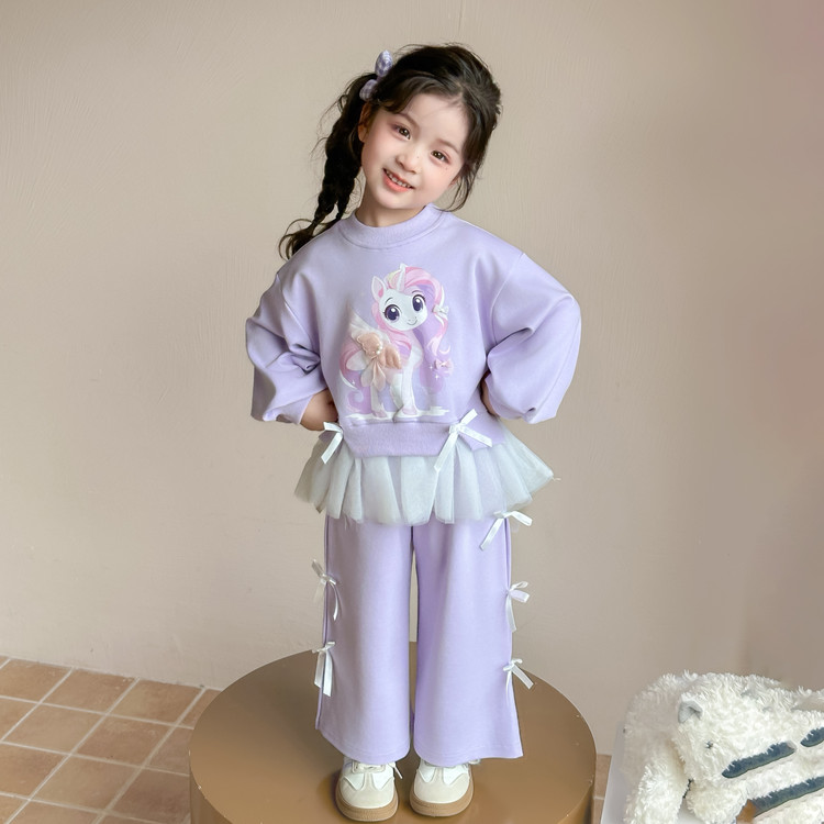 呆呆熊网供&独角兽两件套 90cm 紫色