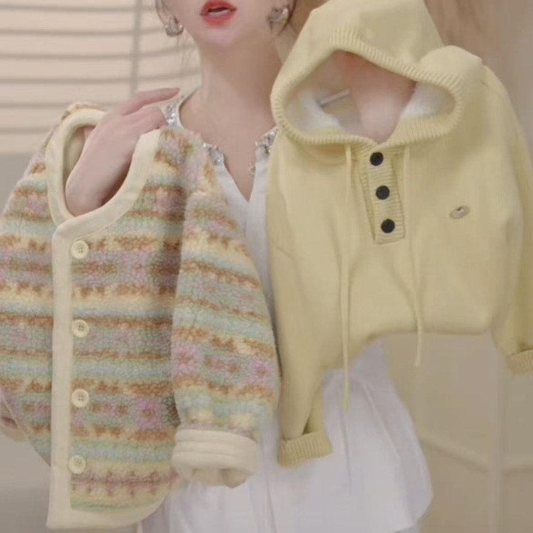 小木屋&2026款提花毛毛衣套装