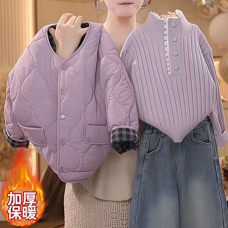 小木屋&1103紫色毛衣三件套