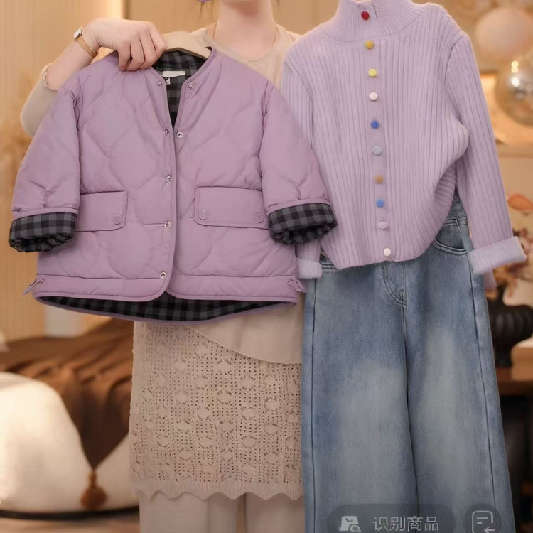 小木屋&1104紫色彩扣三件套