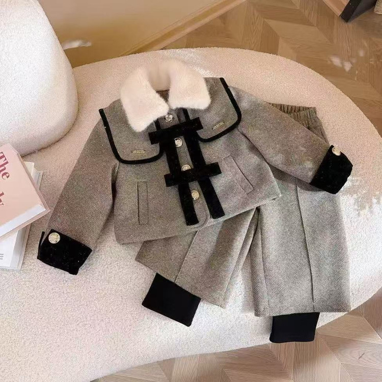 小木屋&1202蝴蝶结呢子套装