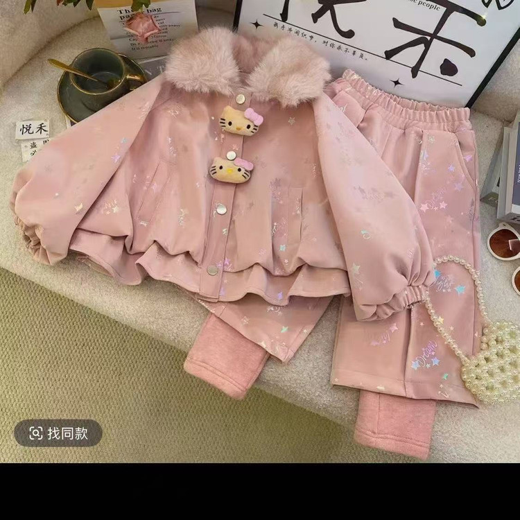 小木屋&1203款粉色皮衣套装