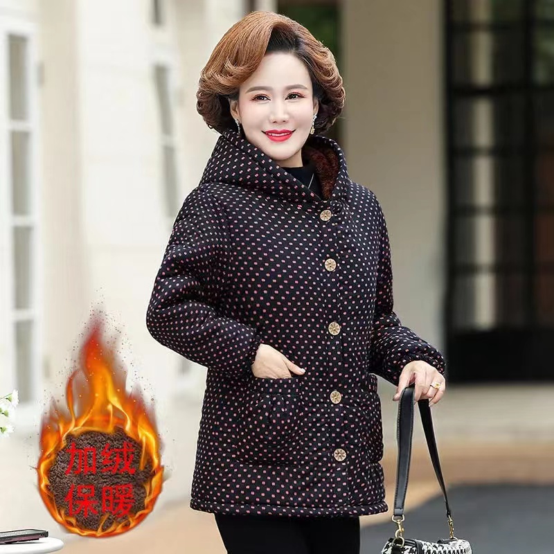 新款爆款舒适亲肤优雅气质时尚加厚棉衣妈妈款863款 XL 3号色