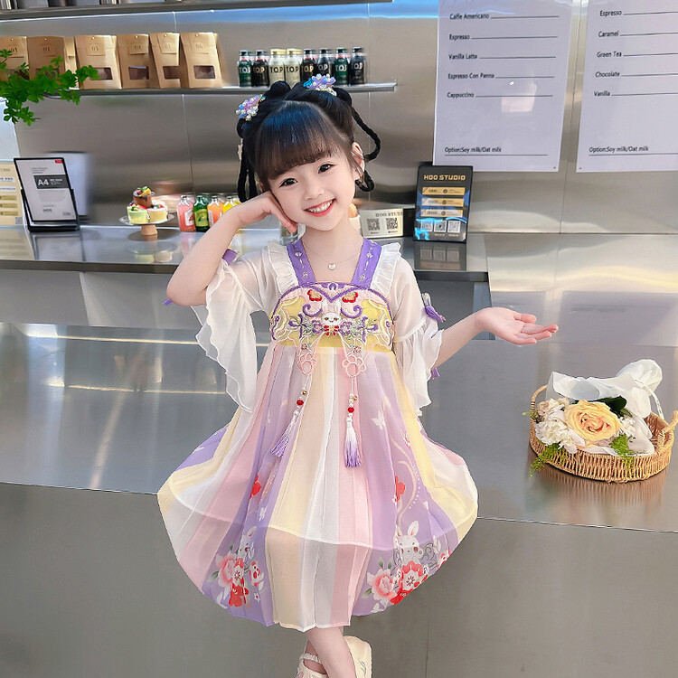可可希里&乖乖兔流苏汉服 90cm 紫色