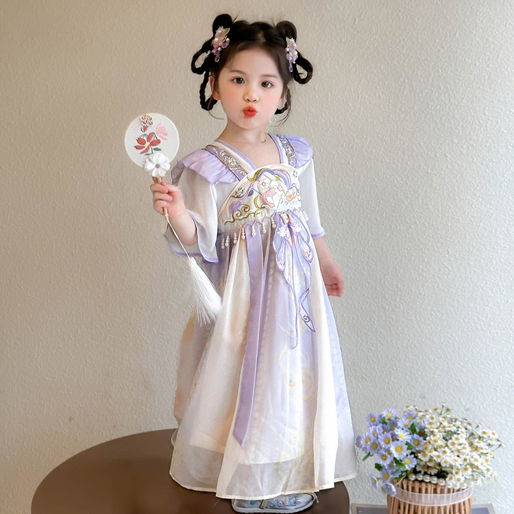 可可希里&25009珍珠花边连衣裙 90cm 梦幻紫