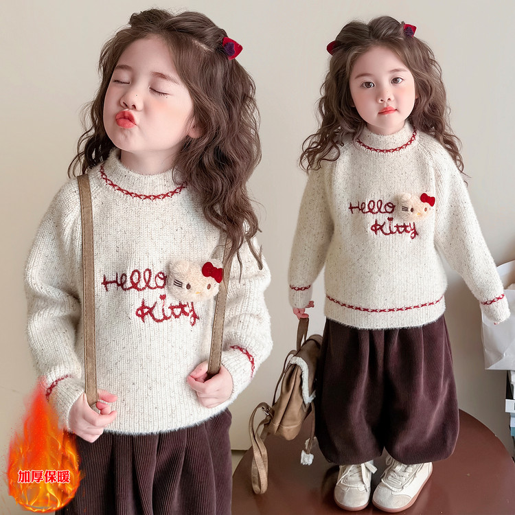 小豆町&XDD-088立体猫咪一体绒毛衣