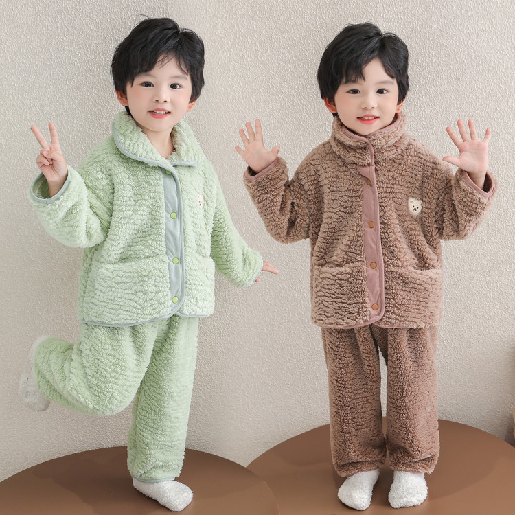 依彤蓓蓓&2591小熊贴标立领套装