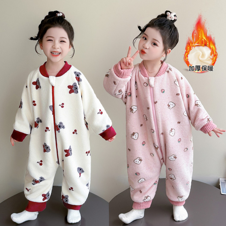 依彤蓓蓓&2598可爱印花加厚连体衣