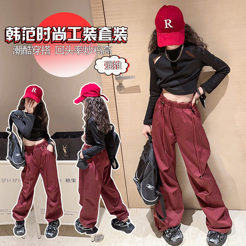秋季韩版女童辣妹时尚工装套-A307