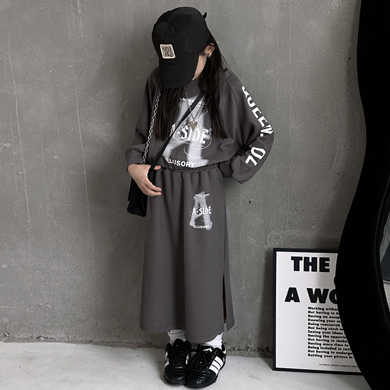 新款时尚洋气爆版女童运动套裙A328