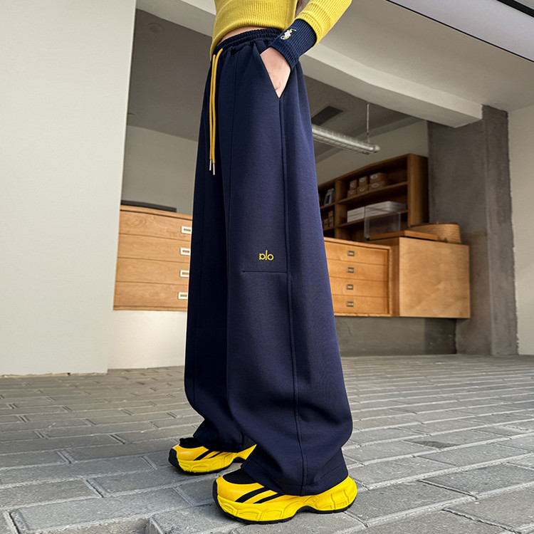 笑笑鼠&618款抽绳弯刀针织休闲裤 120cm 藏青色