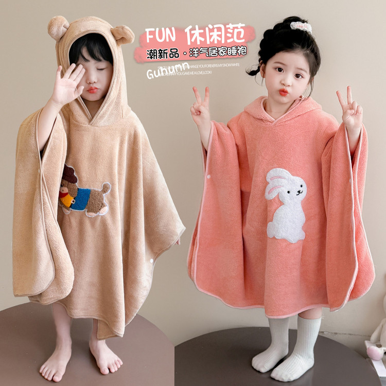 小核桃&A2511小兔小狗珊瑚绒睡袍