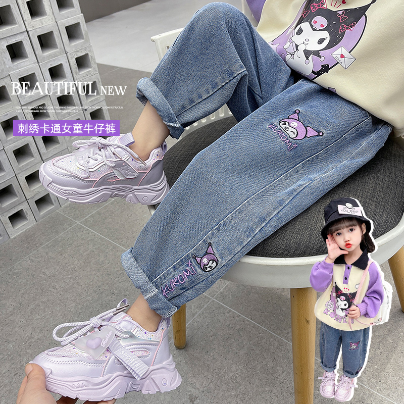 彩虹猫-刺绣库洛米牛仔裤 90cm 图片色牛仔裤