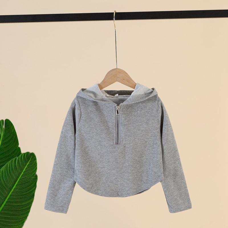 爱星洛童装-圆摆拉链小衫CW042