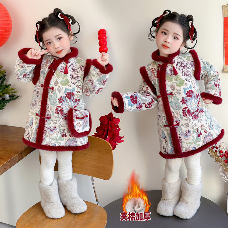 酷贝哟哟&花开富贵旗袍裙1109