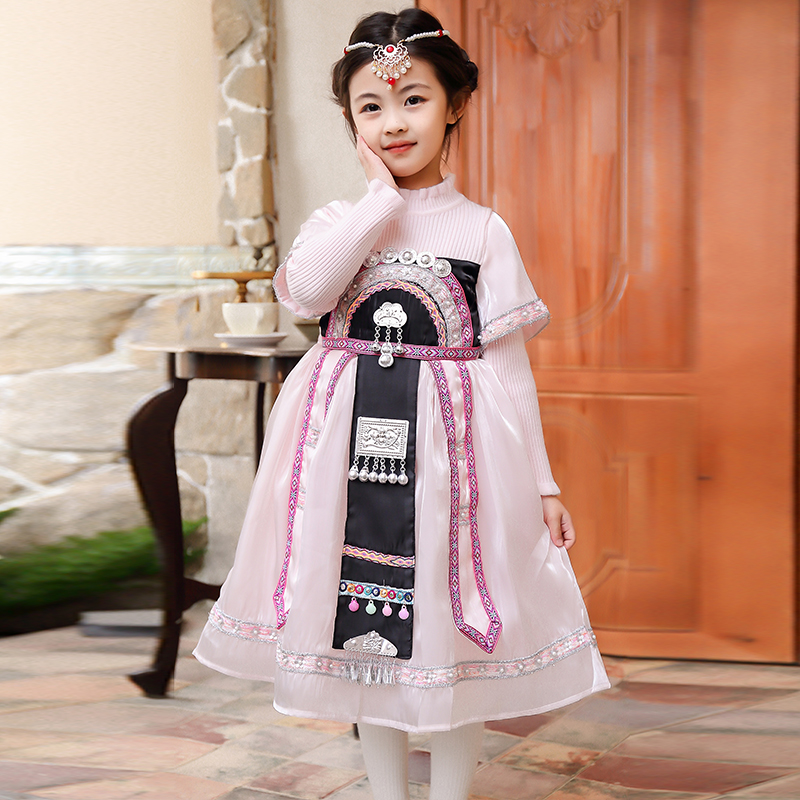 毛衣汉服裙古典民族汉服女童公主裙