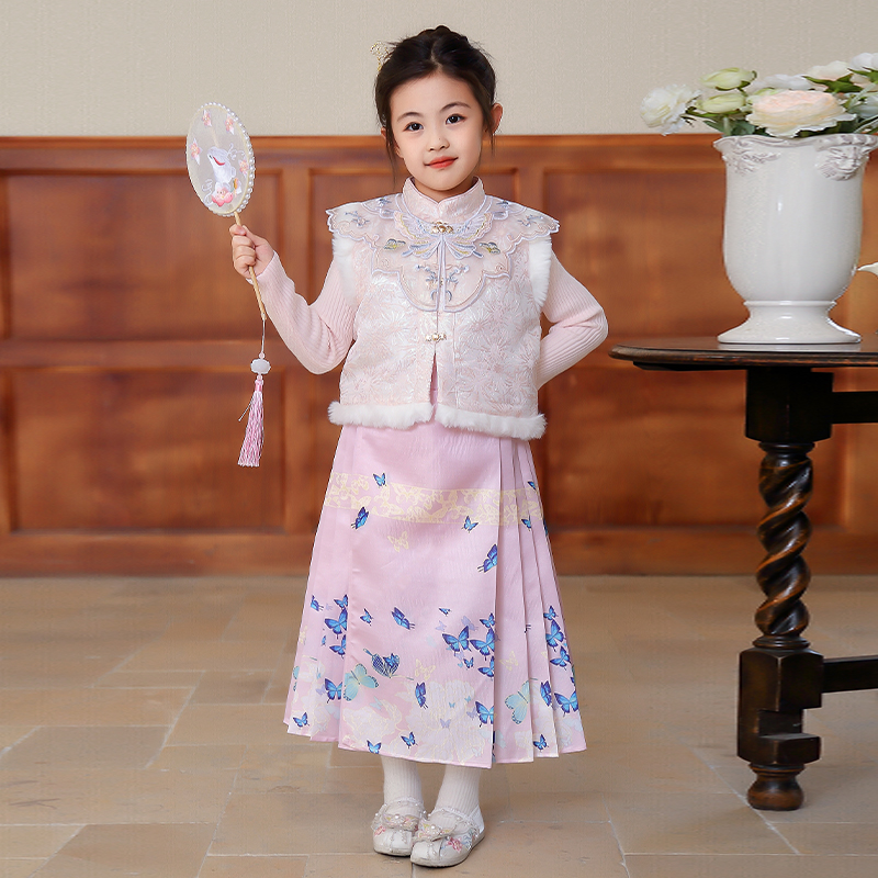 马甲裙套装民族风刺绣马甲马面裙