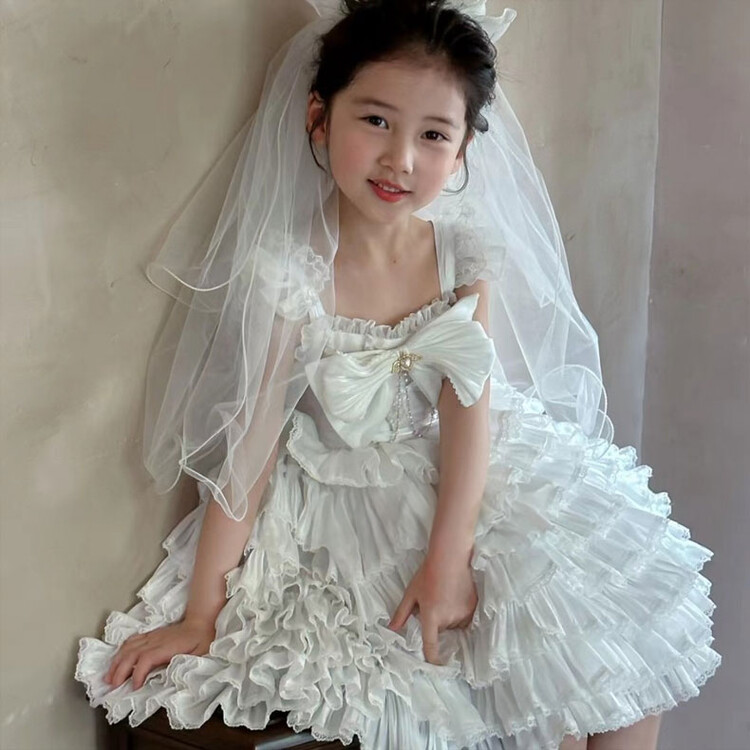 力赞娅公主裙&白色洛丽塔蛋糕裙戴头纱
