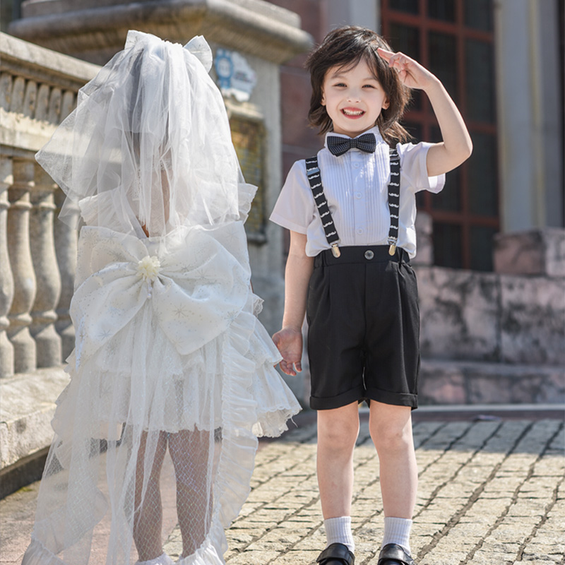 力赞娅公主裙&男女童礼服白色