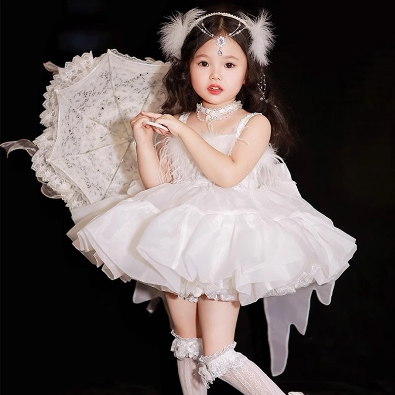 力赞娅公主裙&白色羽毛蓬蓬裙