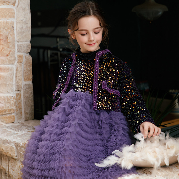 力赞娅&紫色米色小香风25919