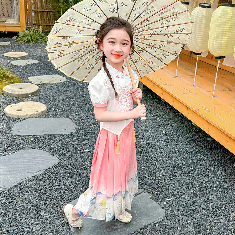 乐小小&渐变玉兔马面裙套装