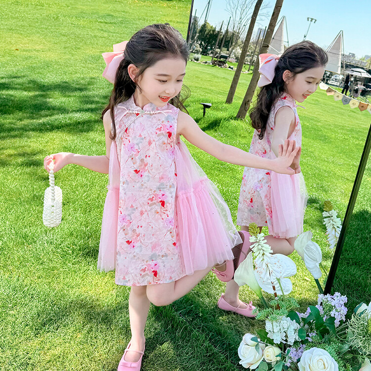 乐小小&撒银网纱珍珠旗袍裙