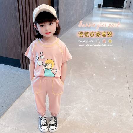 小鹿家&泡泡女孩套装 90 粉红色