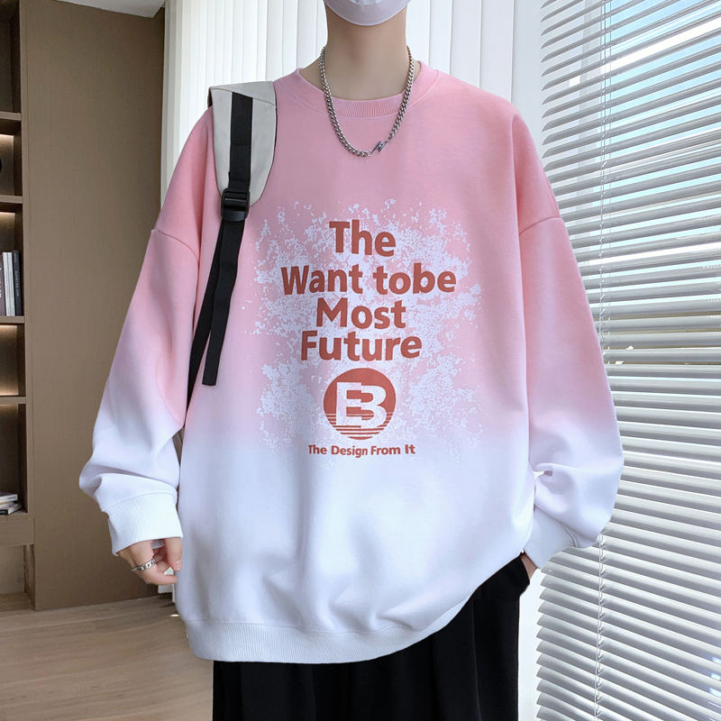 2025年金丝猴秋季新款长袖圆领男装休闲百搭卫衣  M 9812粉色