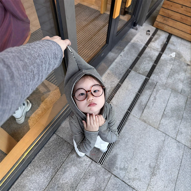 金童城堡&尖角连帽经典条纹德绒长袖卫衣 90cm 条纹帽衫