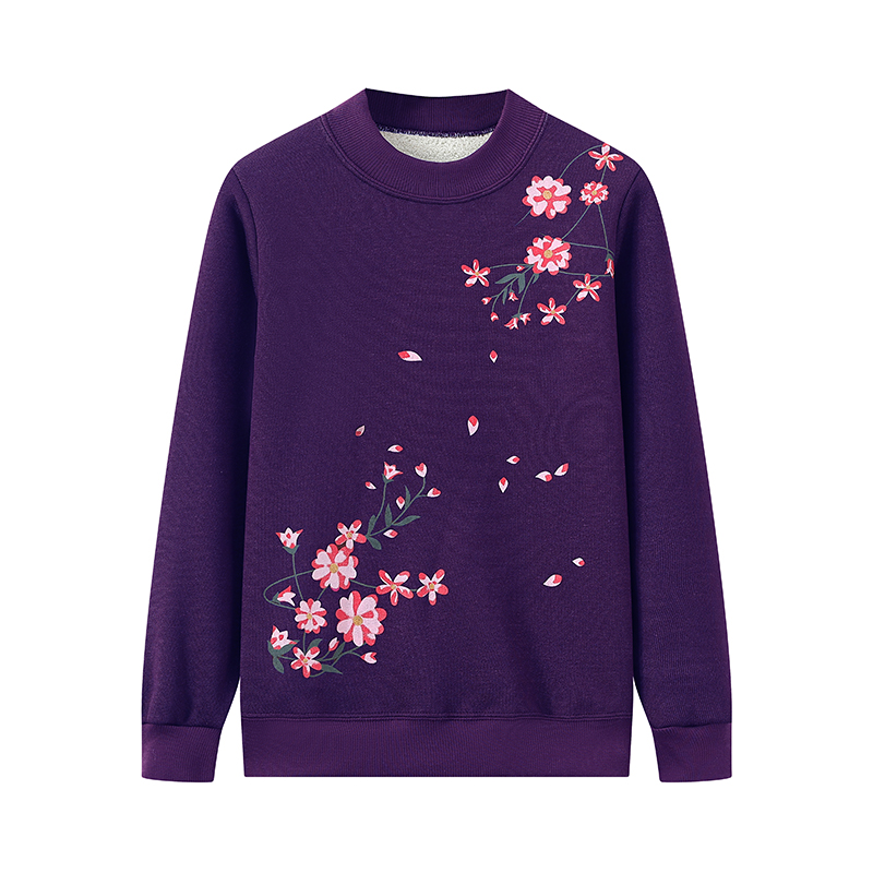 977-978款 -白底-简约舒适时尚保暖加绒加厚毛衣上衣