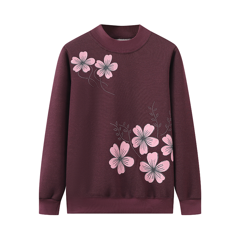 977-978款 -白底-简约舒适时尚保暖加绒加厚毛衣上衣