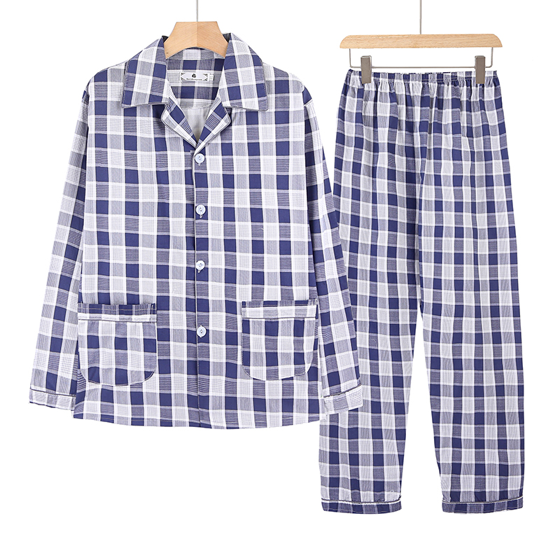 2308-舒适休闲秋款男装长袖睡衣套装